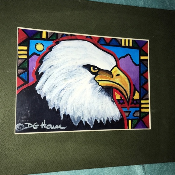 DG House Signed Numbered Eagle Print 8x10” Matted - Picture 1 of 8